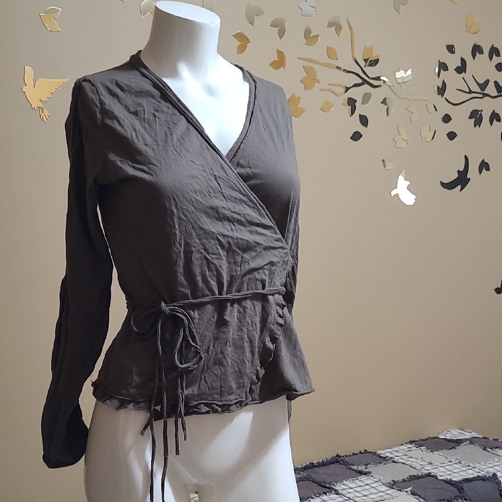 Solola Cotton Wrap Tie Top Size Small